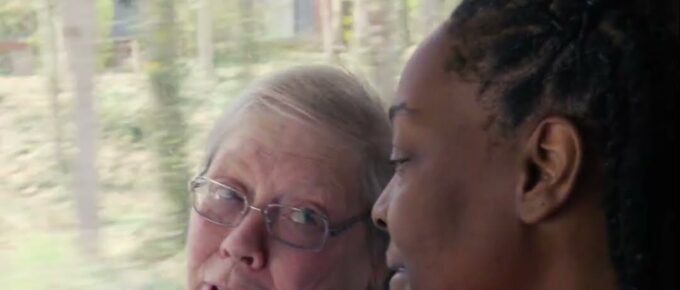 Resident enjoying a spring outing with Brookstone Terrace of Greensboro