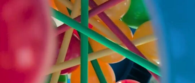 KerPlunk game during a memory care activity at Brookstone Terrace of Greensboro