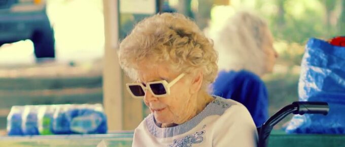 Resident enjoying picnic day at Fourth of July Park with Brookstone Terrace of Thomasville